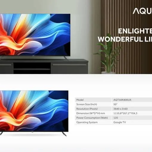 AQUA LED 4K ANDROID 50 INCH TV AQUA 50 INCH 50K800UX ANDROID GOOGLE TV 4K AQT50K800UX