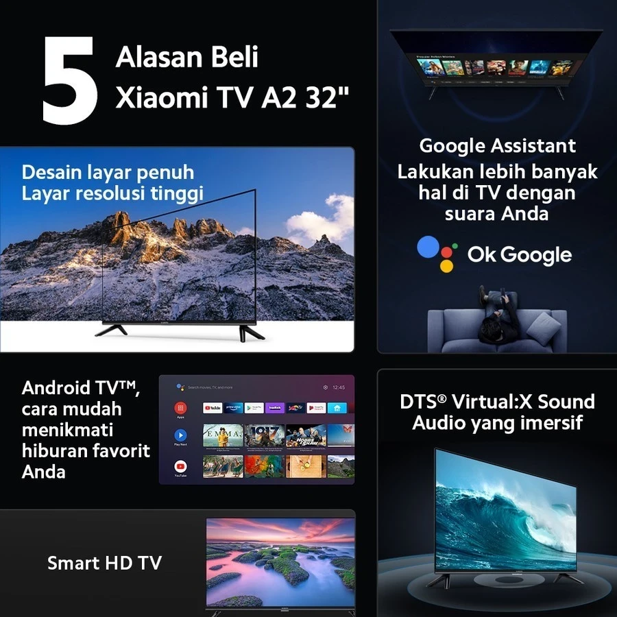 Xiaomi Smart TV Android Mi TV A PRo 2025 new 32 Inch Bezelless Digital A Pro 32