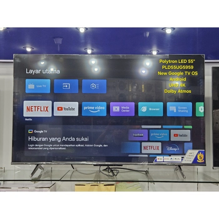 POLYTRON 4K UHD Smart Google TV 55 Inch PLD 55UG5959