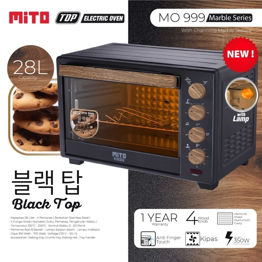 OVEN MITO MO-999 TOP Electric Oven 28 Liter MO999 new color Mo 999