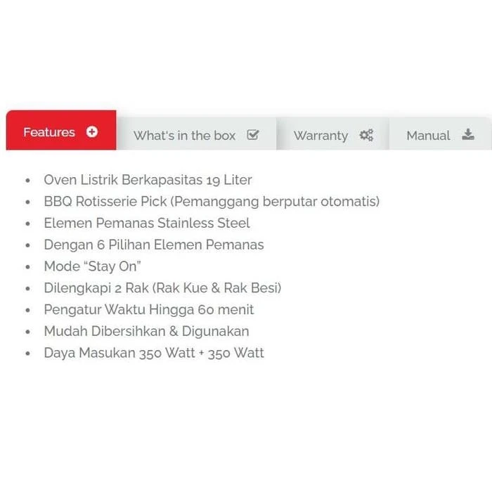 OVEN LISTRIK COSMOS CO 9919 CO-9919 CO9919