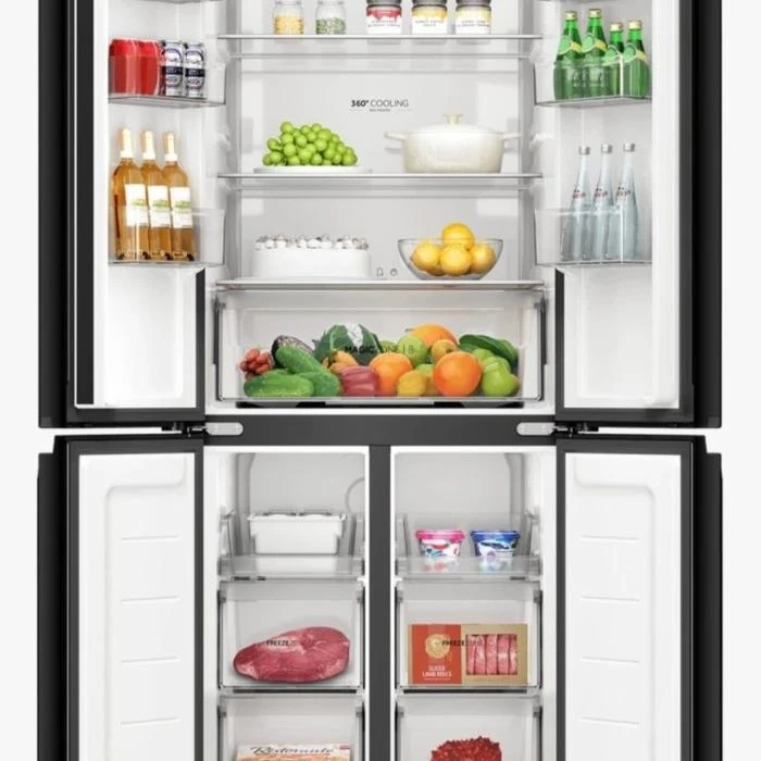 AQUA KULKAS AQUA AQR-CTD506RGC (BK) Kulkas Multidoor 406 Liter Twin Inverter AQR CTD 506RGC (MB)