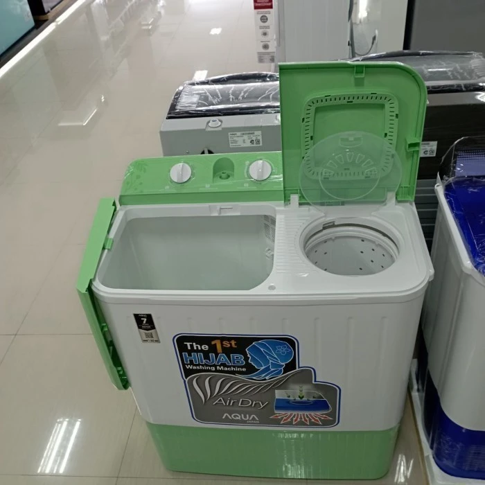 MESIN CUCI Aqua 9kg 9011ht 9031ht twin tub hijab