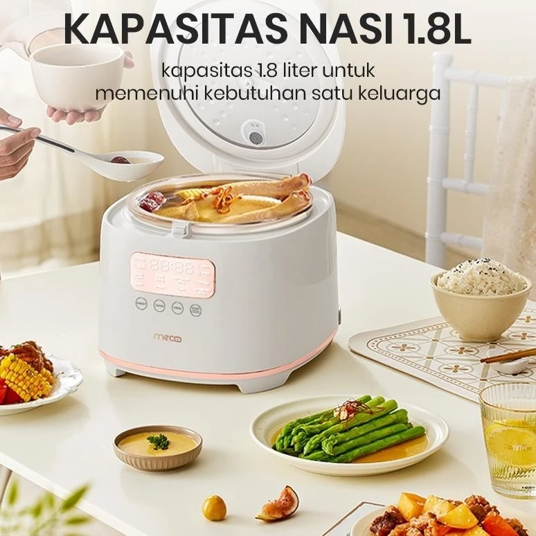 Magic com Mecoo Rice cooker Low Sugar Low Carbo Low Watt Mewah 1,8Liter