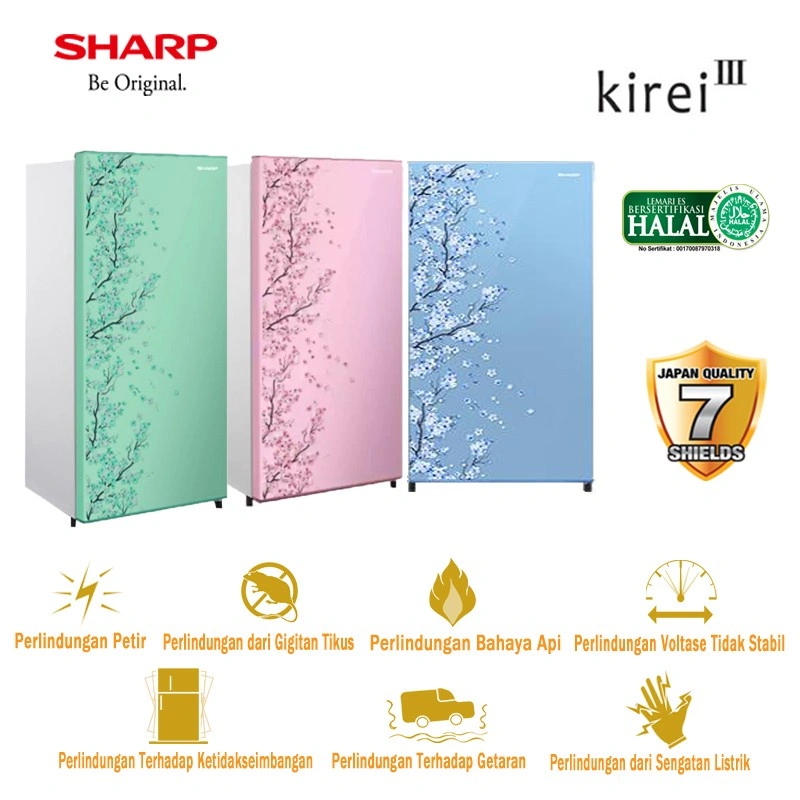 KULKAS 1PINTU SHARP SJN182DS SJ-N182DS SAKURA SERIES SJN 182D