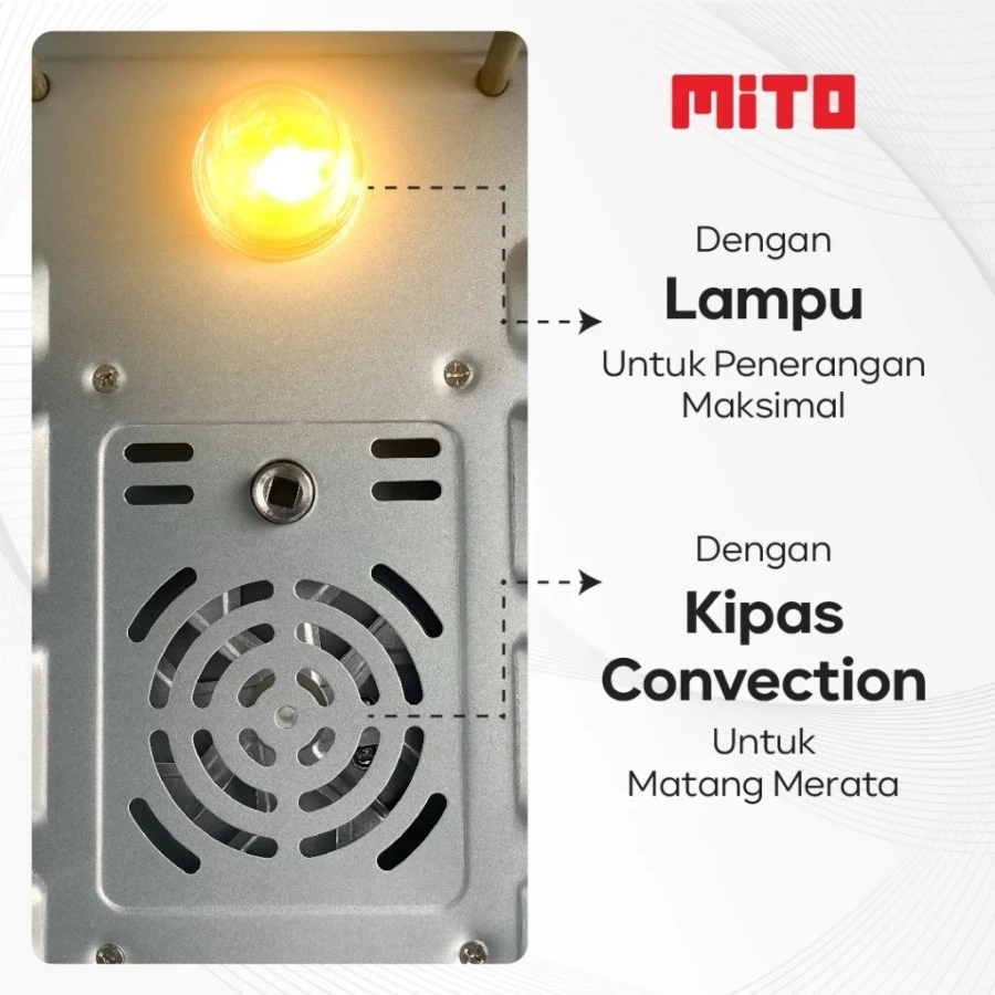 Oven Mito Electric MO300 Double Door 33L MO-300 Oven Listrik MO 300 Pemanggang Kue