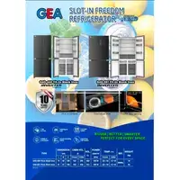 Kulkas 4 Pintu Side By Side INVERTER GEA G4D-460 INOX G4D 460 inverter SILVER