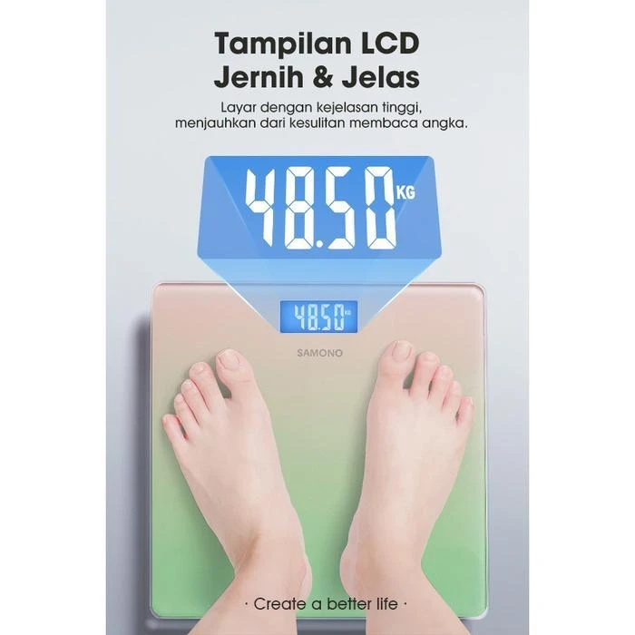 Timbangan Badan Digital Samono LED Body Fat Scale SW-BS02 SWBS02