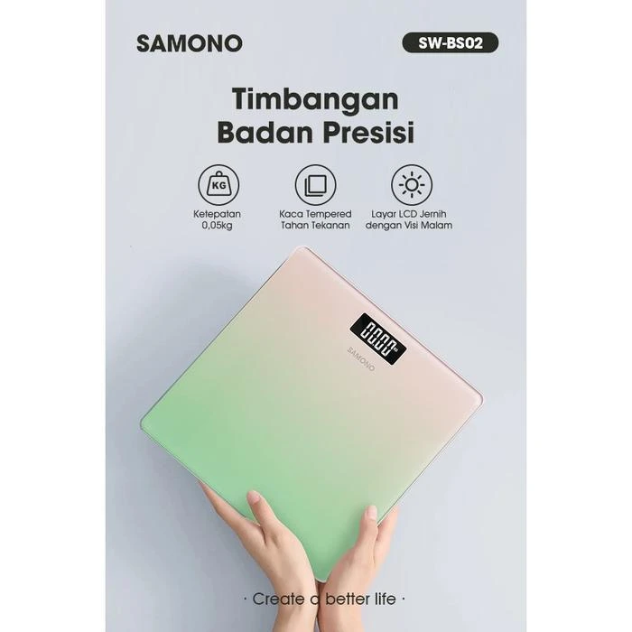 Timbangan Badan Digital Samono LED Body Fat Scale SW-BS02 SWBS02