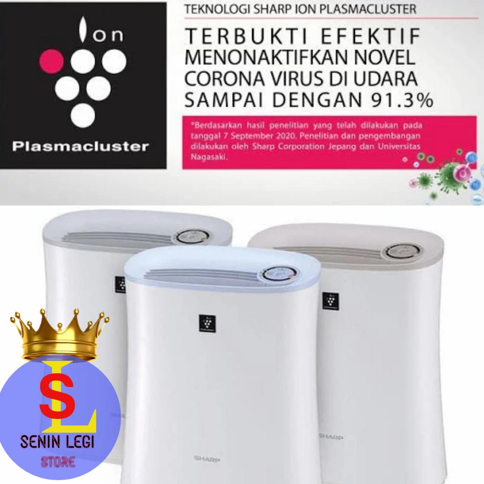 SHARP Air Purifier Penjernih Udara FPF30 Y FPF-30 Y 21m2