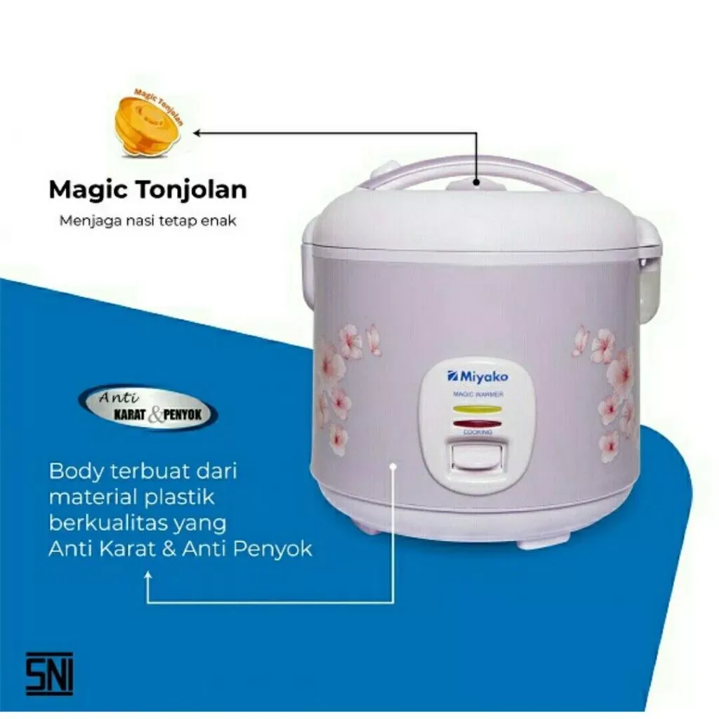 Miyako MCM509 MCM 509 Magic Com 3in1 Penanak nasi 1.8Liter - PROMO