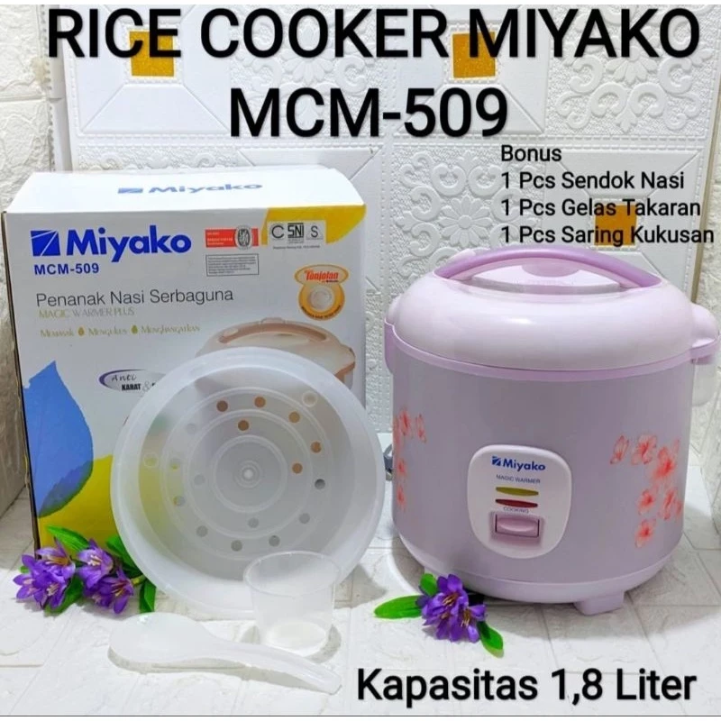 Miyako MCM509 MCM 509 Magic Com 3in1 Penanak nasi 1.8Liter - PROMO