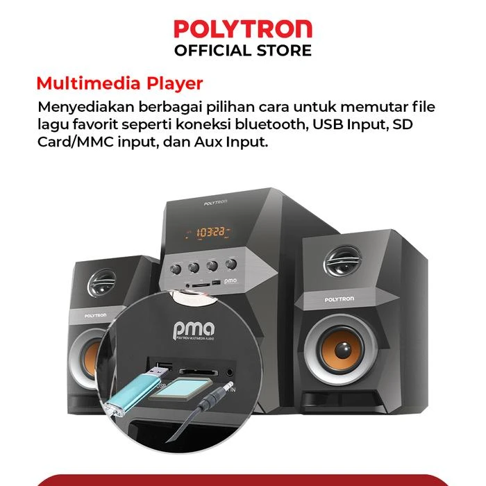 Speaker Multimedia Polytron PMA9522 Bluetooth PMA 9502 PMA9522 PMA 9522