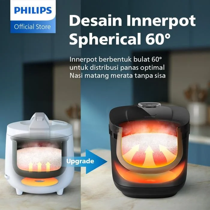 MAGIC COM PHILIPS HD4812/31 HD 4812 Philips Digital Rice Cooker Magicom 1.8 L HD 4812 - 3000 Digital Series Premium HD4812/31 - Hitam - 18 Menu Masak