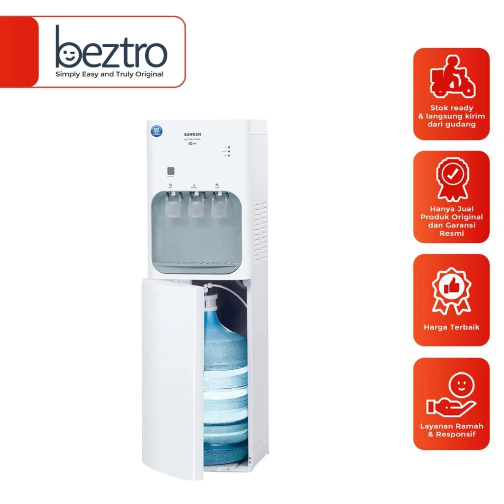 SANKEN DISPENSER HWD-CK30IC-WH HWD CK30IC WHITE galon bawah