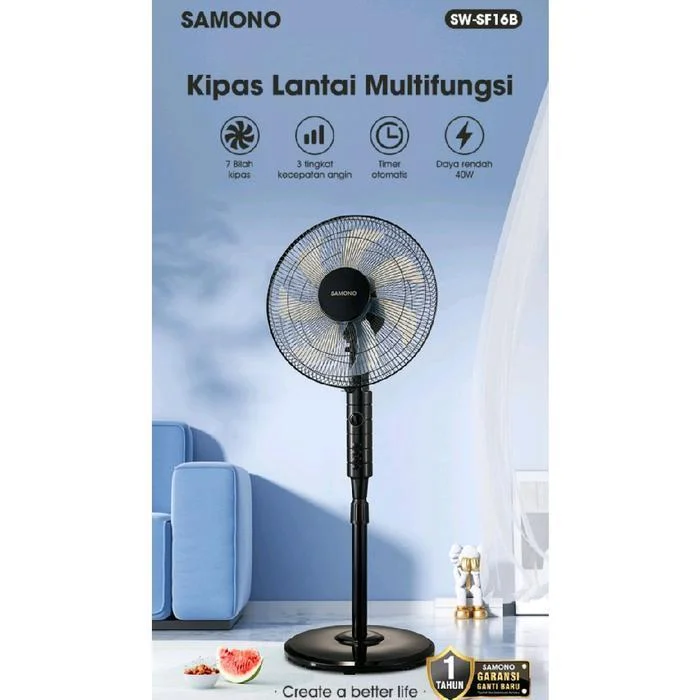 SAMONO SW-SF16B Wind Fan Kipas Angin 16