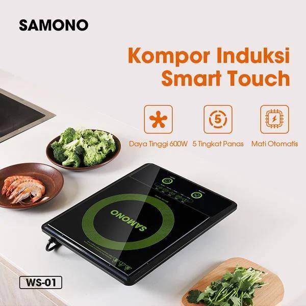 Kompor Listrik Induksi Samono 600W Waterproof Murah WS-01 Hijau