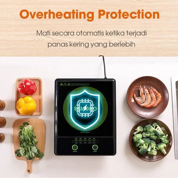 Kompor Listrik Induksi Samono 600W Waterproof Murah WS-01 Hijau