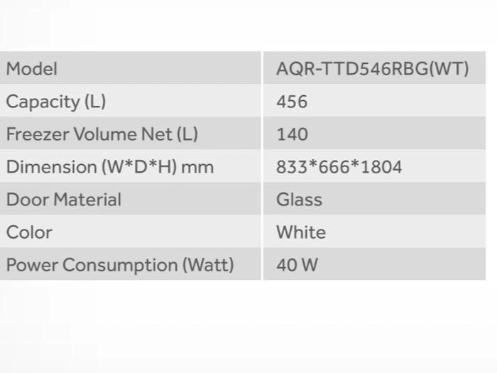 AQUA Kulkas Multidoor 456 LiterKULKAS AQR-TTD546RBG(WT) Kulkas H-Deo Anti-Bacteria Twin Inverter AQR-TTD546RBC