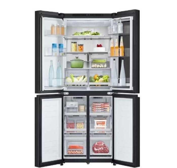 Kulkas LG GCV22FFQMB Side By Side Instaview Door Indoor Linear 431l Black Fridge