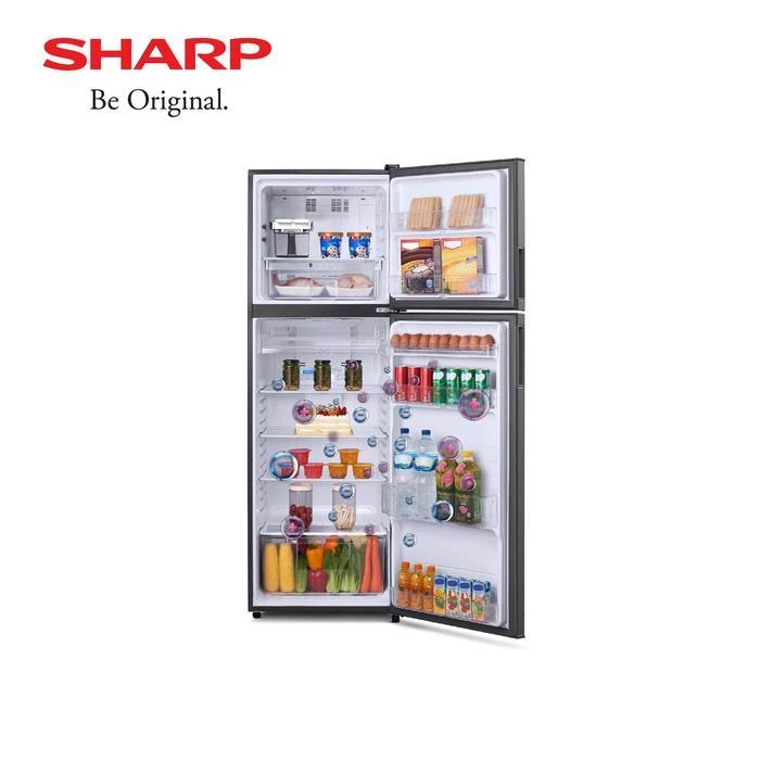 SHARP KULKAS 2 PINTU SHARP SJ456SIGK Kulkas 2 Pintu Kapasitas 329 Ltr SJ-456SI-GK / Shine J-Tech Inverter Series SJ456SIGK Black