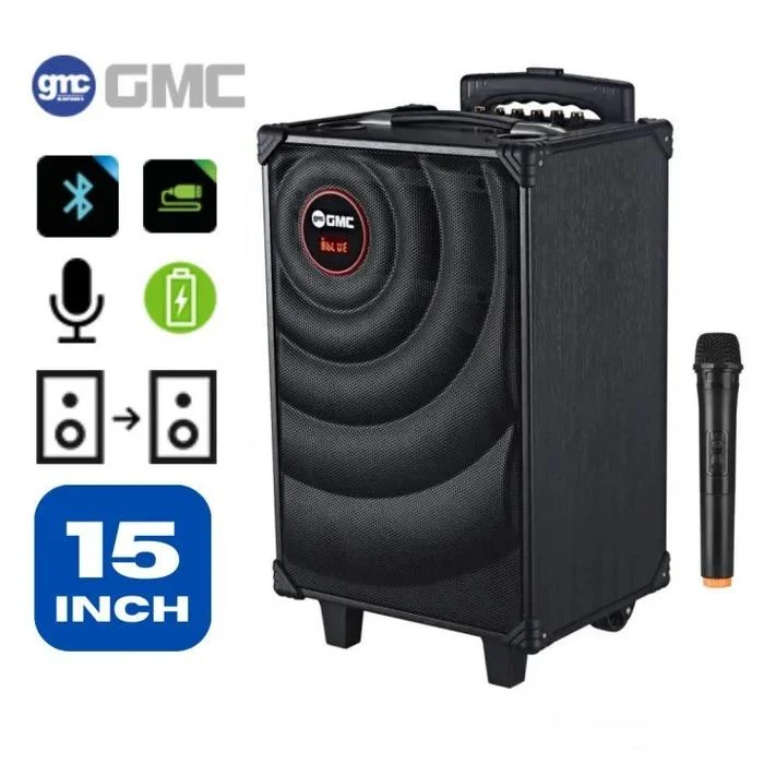 GMC Speaker Aktif 15inch 883N  Bluetooth Karaoke Speaker 15