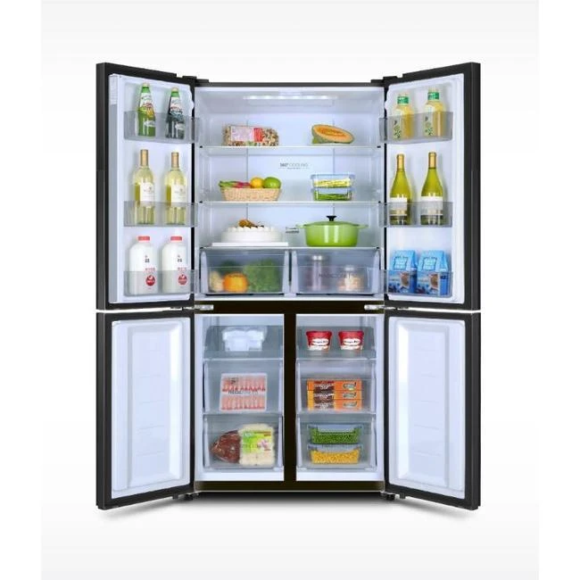 AQUA Kulkas Multidoor 456 Liter KULKAS AQR-TTD546RBC(CB) BLACK MATTE