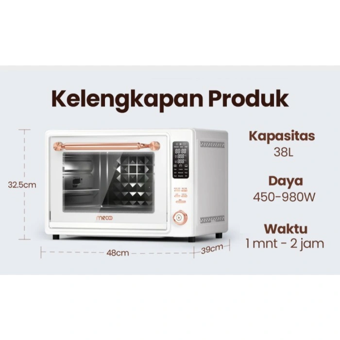 OVEN MECOO 38 LITER MECOO AESTHETIC PREMIUM DIGITAL OVEN 38 LITER