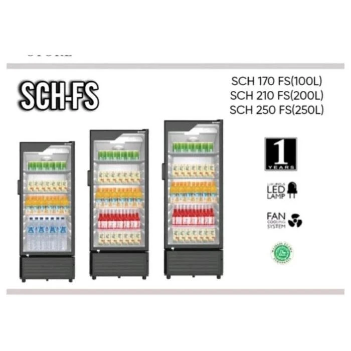 SHARP SHOWCASE SCH250FS 260L 4RAK