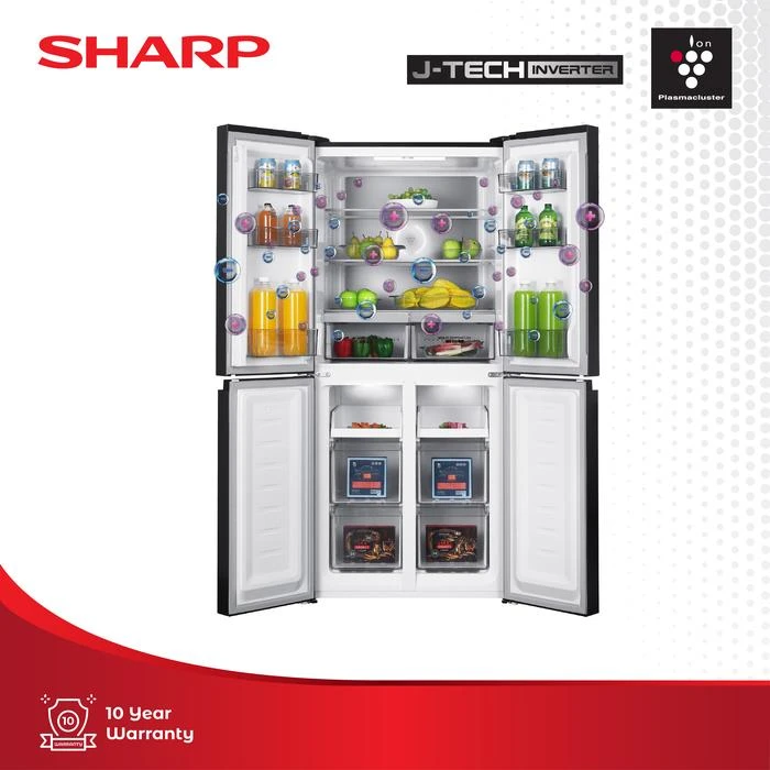 SHARP KULKAS QUEEN SJIF61PG-BK SJ-IF61PG BLACK 523Liter
