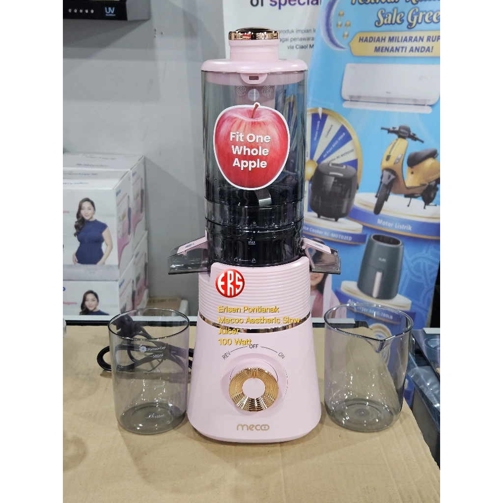 MECOO SLOW JUICER Aesthetic Slow Juicer Extra Big Mouth EasyJuice Filter