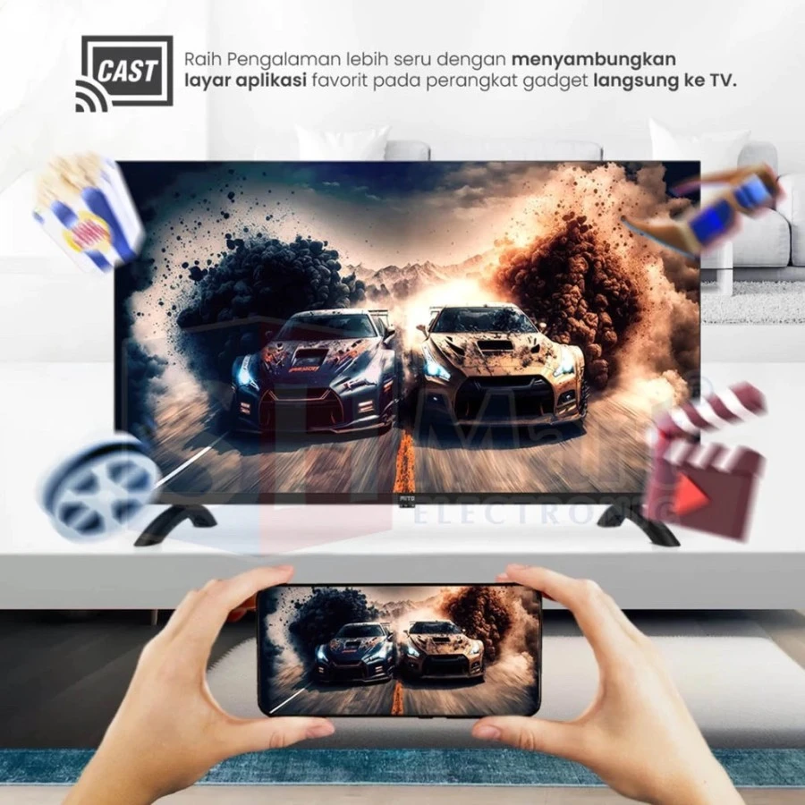 MITO Smart LED TV 4366 43 Inch Full HD - OS Coolita 2.1 netflix youtube smart lengkap