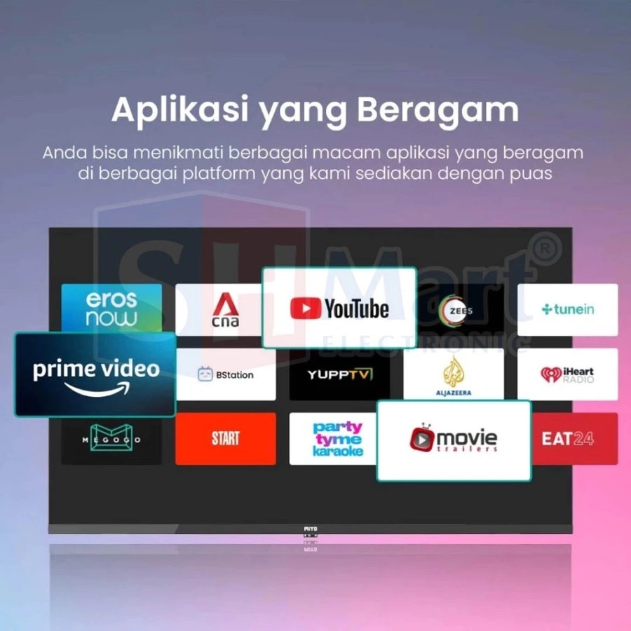 MITO Smart LED TV 4366 43 Inch Full HD - OS Coolita 2.1 netflix youtube smart lengkap