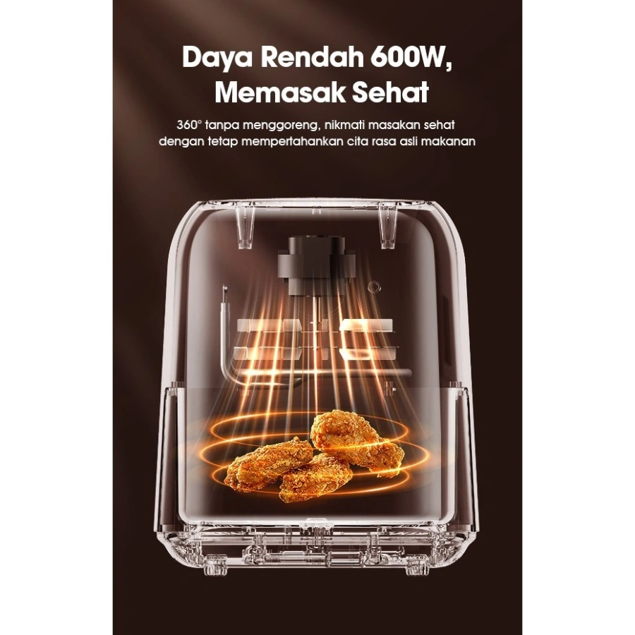 Air Fryer SAMONO 3.5 Liter Hemat Daya 600 Watt Penggorengan Tanpa Minyak SW-AFW35