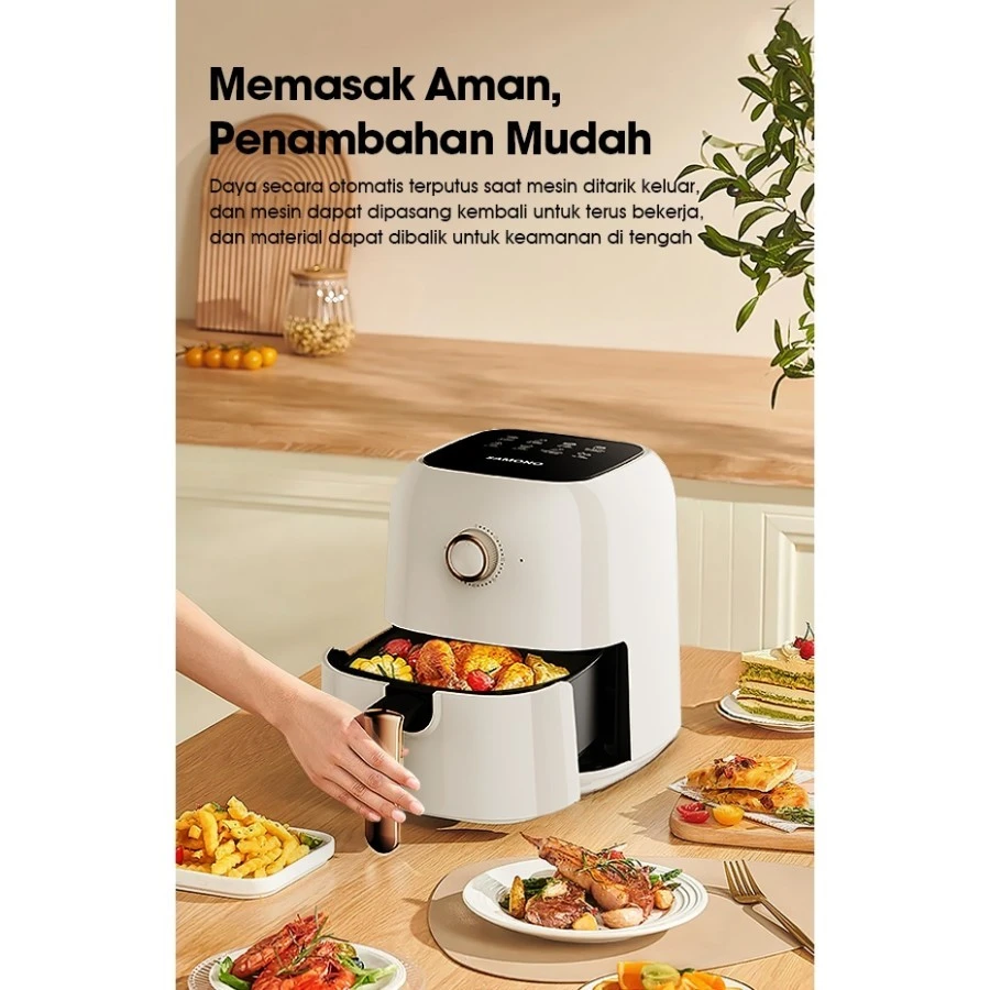 Air Fryer SAMONO 3.5 Liter Hemat Daya 600 Watt Penggorengan Tanpa Minyak SW-AFW35