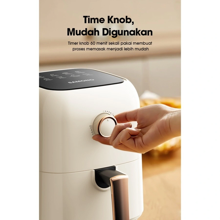 Air Fryer SAMONO 3.5 Liter Hemat Daya 600 Watt Penggorengan Tanpa Minyak SW-AFW35