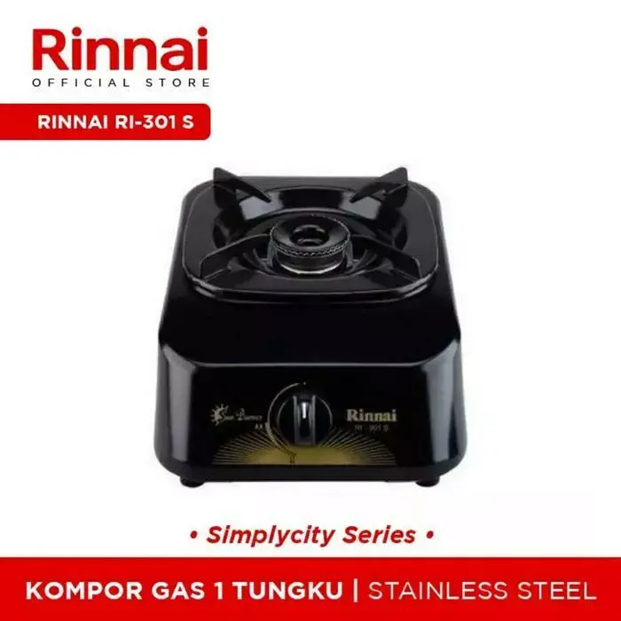 Kompor gas Rinnai Ri 301S 1 tungku 1tungku sun burner 301 s rinnai kompor hemat gas api ekonomis