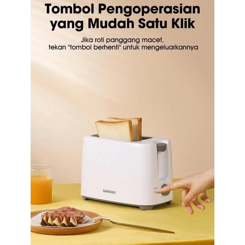 SAMONO Toaster Pemanggang Roti SW-TW750 - Putih toaster loncat