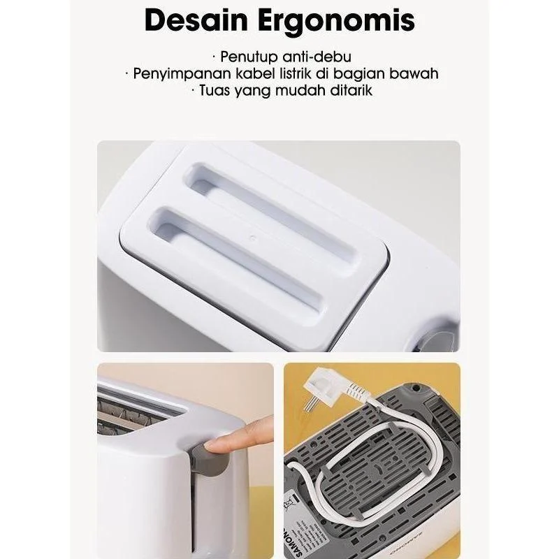 SAMONO Toaster Pemanggang Roti SW-TW750 - Putih toaster loncat