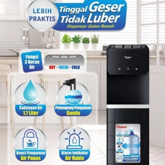 DISPENSER COSMOS CWD-7601 / CWD7601 7601 GALON BAWAH HOT FRESH