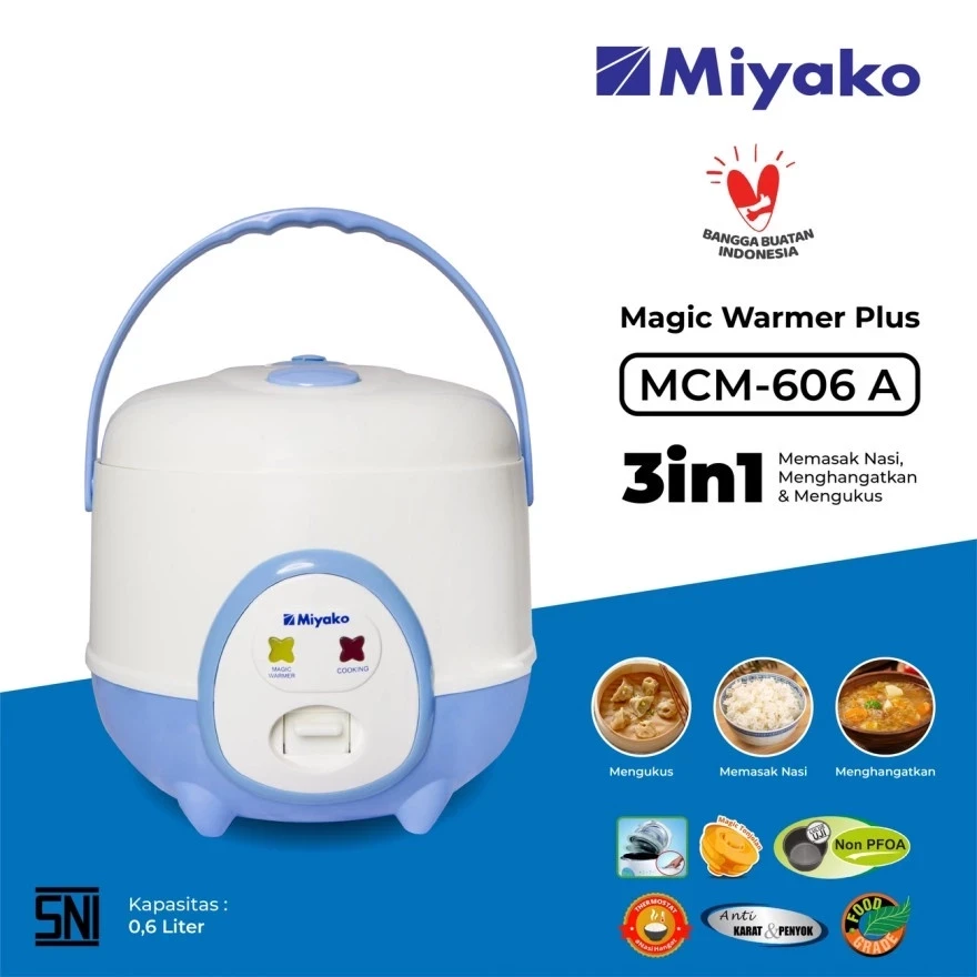 Magic Com Mini Rice COoker Miyako MCM606A MCM 606a MCM-606