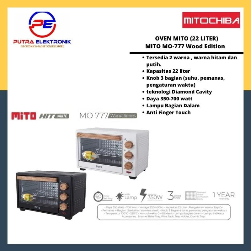 OVEN MITO MO-777 MO 777 NEW TYPE 2022 22 LITER MO777 NEW