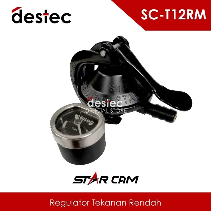 Regulator Gas StarCam SC-T12RM 12RM Tekanan Rendah dengan Indikator Meter