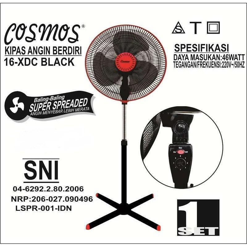 COSMOS Stand Fan 16 XDC / Kipas Angin Berdiri 16 Inch 16XDC