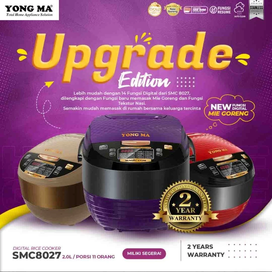 YONGMA Magic Com Digital 2liter SMC8027 SMC-8027 SMC 8027