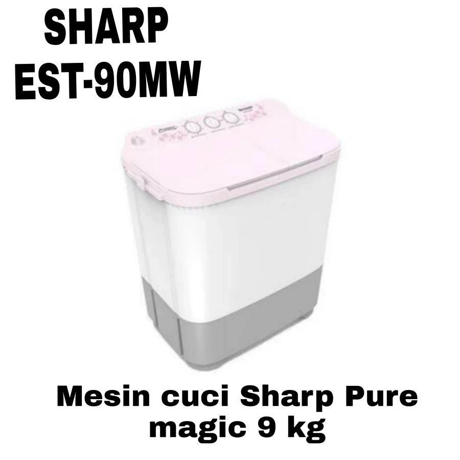 MESIN CUCI 2 TABUNG SHARP EST90MW EST 90MW BISA COD PONTIANAK