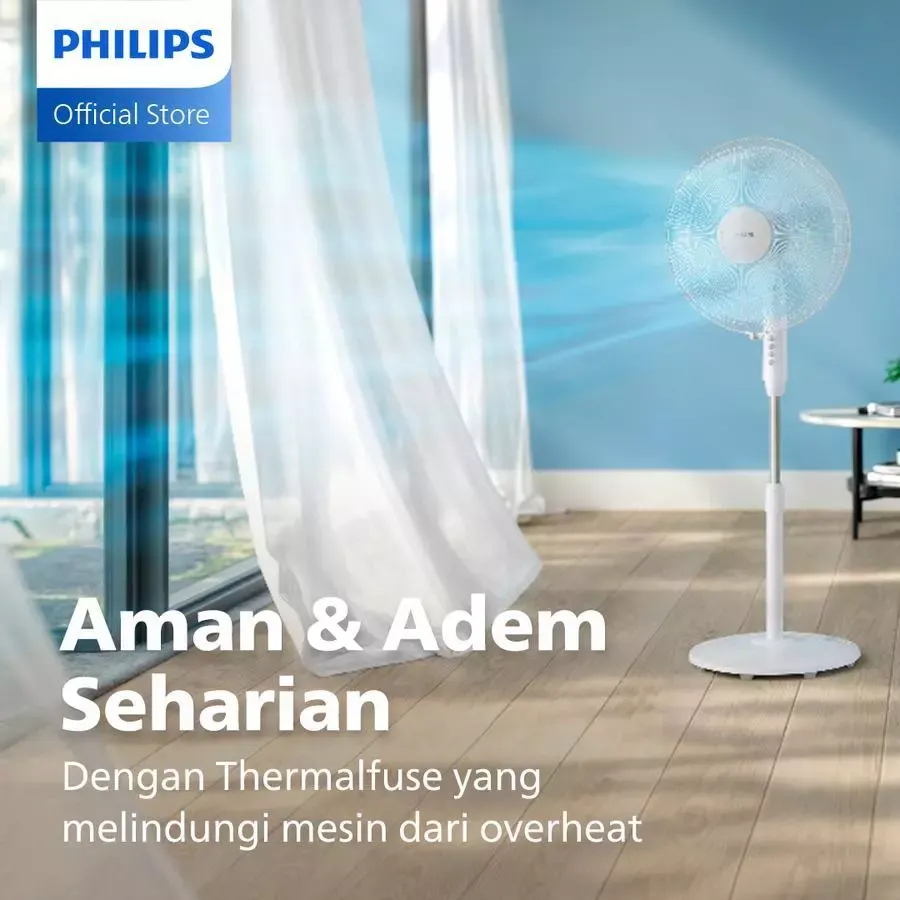 Philips Kipas Angin Berdiri STANDFAN 16 INCH 3 Blade 45 Watt Black Stand Fan ACP 610 16 inch ACP612 acp 612
