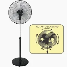 Kipas Angin Berdiri Sekai SFN1809  Stand Fan Industrial 18 inch 360 derajat putaran SFN 1809