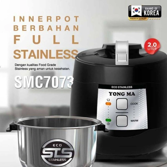 MAGIC COM YONGMA SMC4053 SMC 4053 INNER POT STAINLESS 2 LITER SMC7073 7073