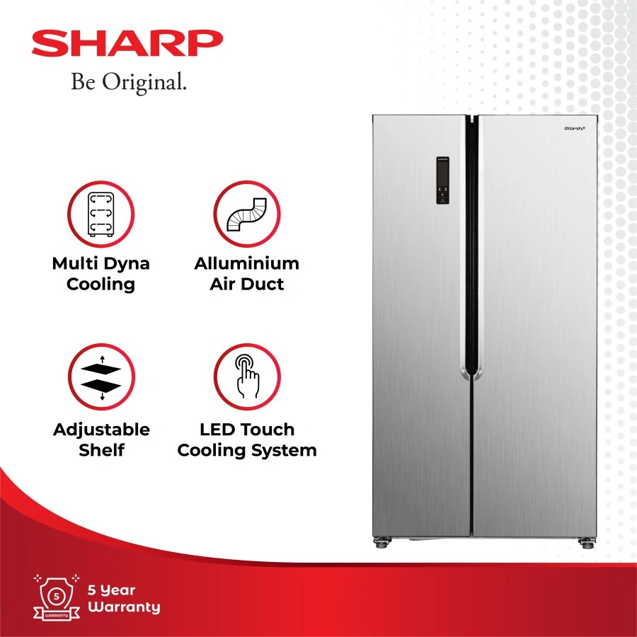 KULKAS SHARP SIDE BY SIDE SJ-IS50MASL SJIS50MASL INVERTER 499 LITER